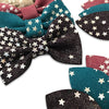 Suede Stars Leather Hair Bows-no slip leather hair bows no slip leather hair clips-Moo G Clips