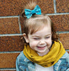 Suede Stars Leather Hair Bows-no slip leather hair bows no slip leather hair clips-Moo G Clips