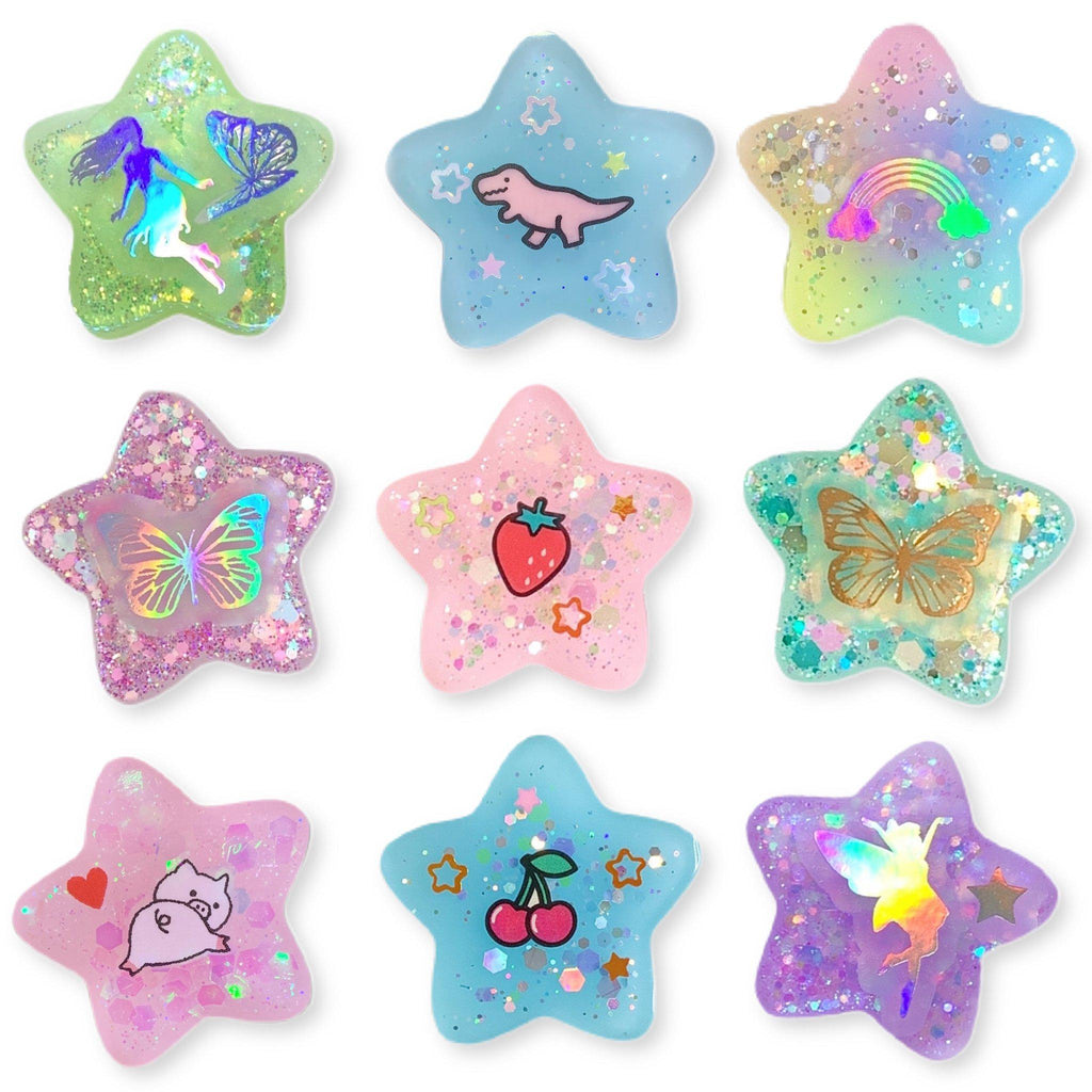 Super Stars Resin Hair Clips & Pins-Clearance no slip hair clips-Flower No slip hair clips-Animal no slip hair clips-Star no slip hair clip-heart no slip hair clips-butterfly no slip hair clips-Moo G Clips