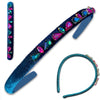 Velvet & Glass Gem Hard Headbands *NEW!*-no slip velvet hair bows no slip velvethair clips-Moo G Clips