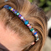 Velvet & Glass Gem Hard Headbands *NEW!*-no slip velvet hair bows no slip velvethair clips-Moo G Clips