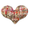 Boucle Heart Hair Clips-no slip boucle fabric hair bows no slip fabric hair clips-Moo G Clips