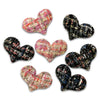 Boucle Heart Hair Clips-no slip boucle fabric hair bows no slip fabric hair clips-Moo G Clips