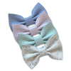 Frozen Leather Hair Bows-no slip leather hair bows no slip leather hair clips-Moo G Clips