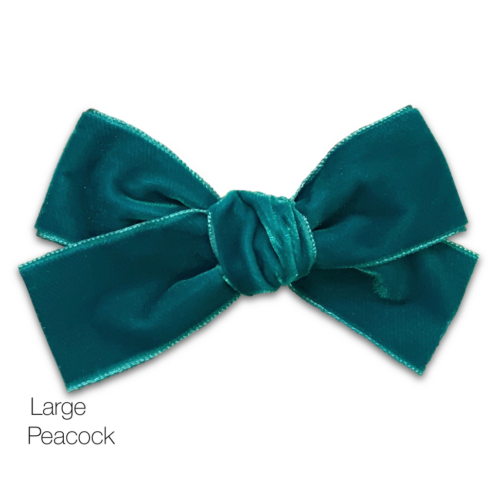 Hair Clips -Large Velvet Hair Bows - Baby Bows - Baby Gift-no slip velvet hair bows no slip velvethair clips-Moo G Clips