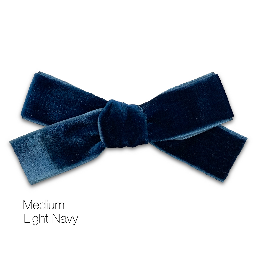 Hair Clips - Medium Velvet Hair Bows - Baby Bows - Baby Gift-no slip velvet hair bows no slip velvethair clips-Moo G Clips