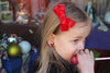 Hair Clips - Medium Velvet Hair Bows - Baby Bows - Baby Gift-no slip velvet hair bows no slip velvethair clips-Moo G Clips