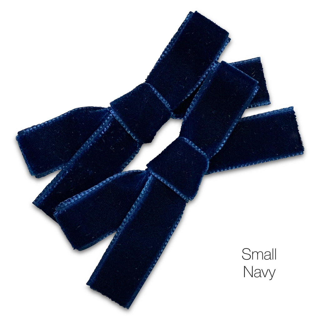 Hair Clips - Small Velvet Hair Bows - Baby Bows - Baby Gift-no slip velvet hair bows no slip velvethair clips-Moo G Clips