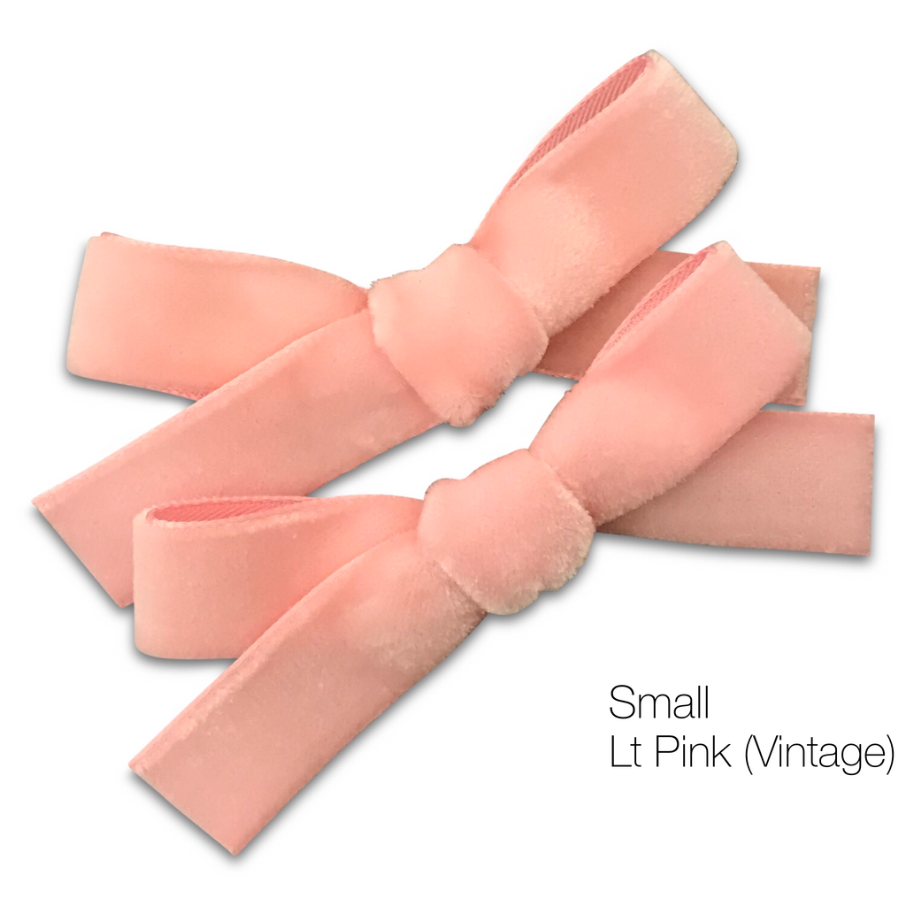 Hair Clips - Small Velvet Hair Bows - Baby Bows - Baby Gift-no slip velvet hair bows no slip velvethair clips-Moo G Clips