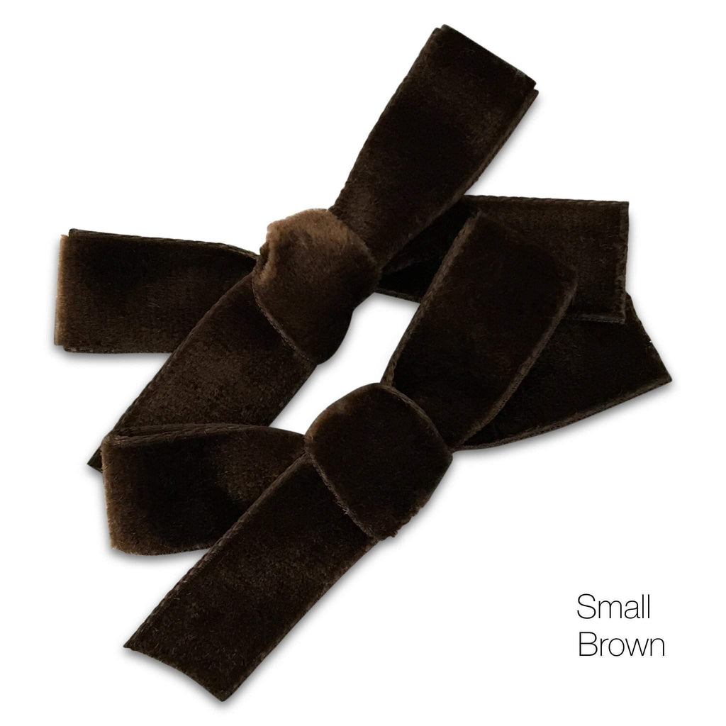 Hair Clips - Small Velvet Hair Bows - Baby Bows - Baby Gift-no slip velvet hair bows no slip velvethair clips-Moo G Clips