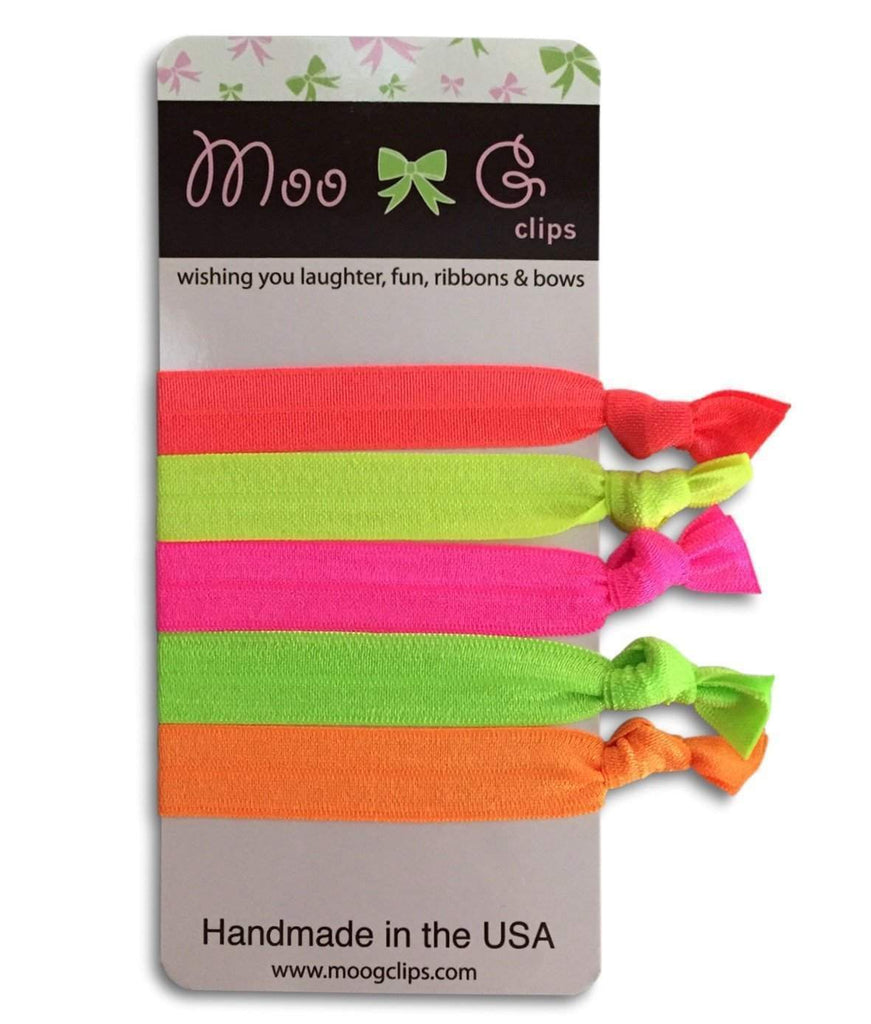 Hair Ties All-ponytail holders - party favor - girls hair accessories-Moo G Clips