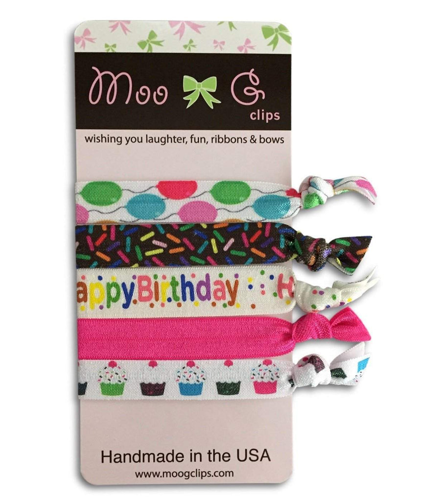 Hair Ties All-ponytail holders - party favor - girls hair accessories-Moo G Clips