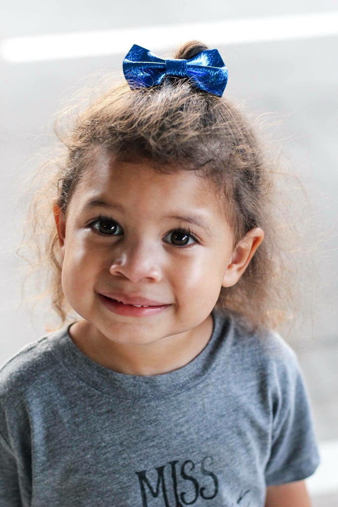 Holiday Lights Inspired Leather Hair Bows-no slip leather hair bows no slip leather hair clips-Moo G Clips