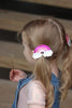 Leather Rainbow Hair Bows-no slip leather hair bows no slip leather hair clips-Moo G Clips