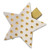 Leather Star Hair Clips-no slip leather hair bows no slip leather hair clips-Moo G Clips