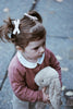 Little Girl Ella Hair Bows - Solids-no slip cotton fabric hair bows no slip fabric cotton hair clips-Moo G Clips