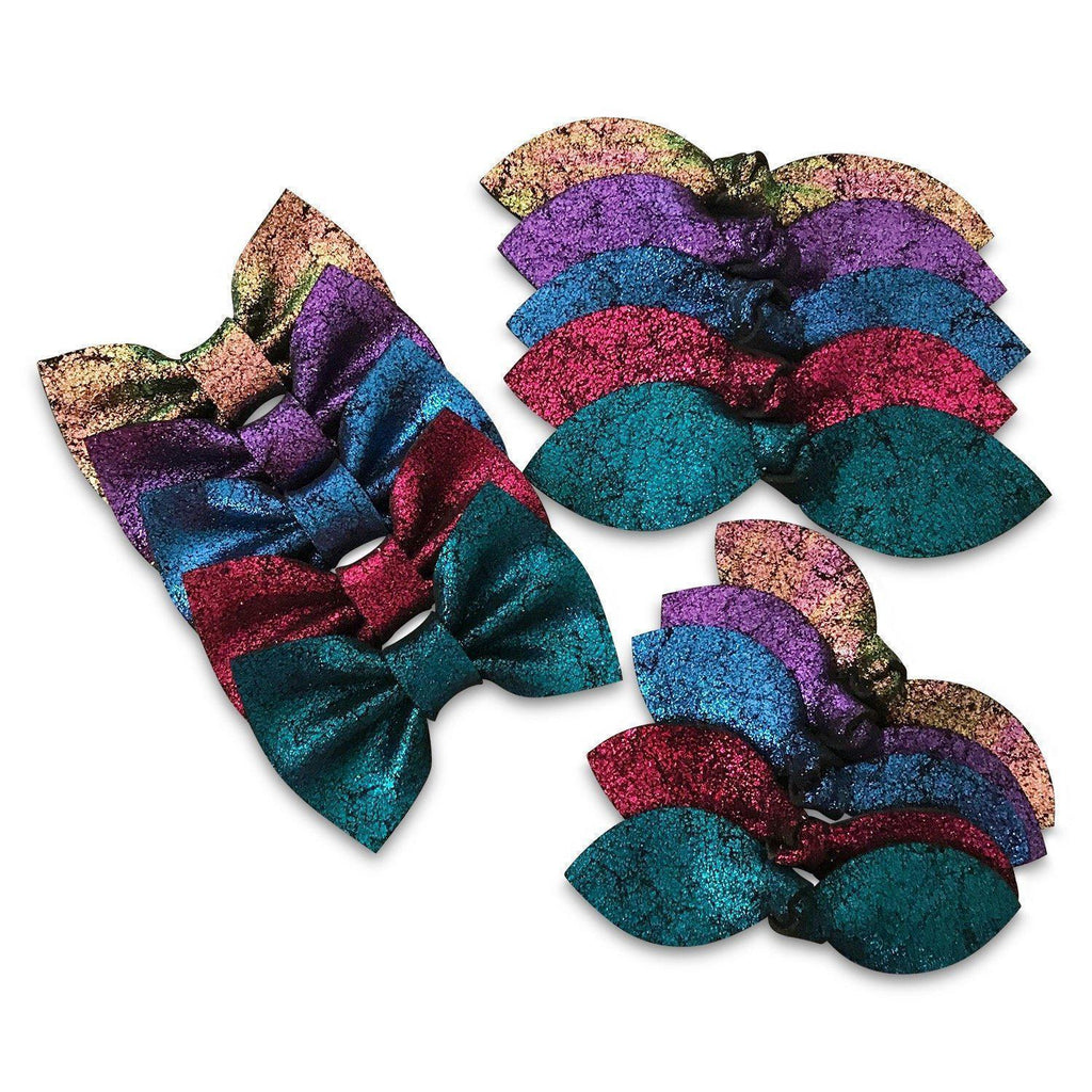 Metallic Crackle Leather Hair Bows-Clearance no slip hair clips-Flower No slip hair clips-Animal no slip hair clips-Star no slip hair clip-heart no slip hair clips-butterfly no slip hair clips-Moo G Clips