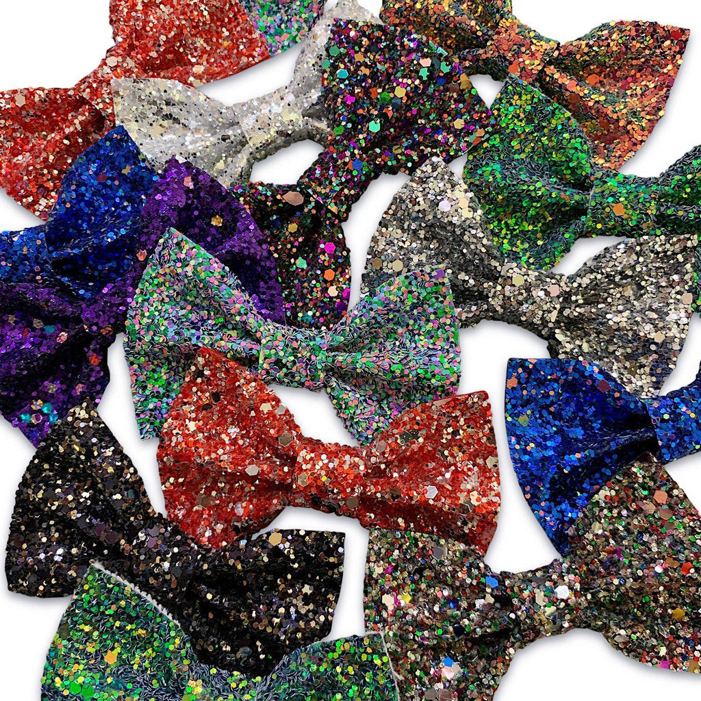 No-Shed Chunky Glitter Basic Hair Bows- *BEING DISCONTINUED*-Clearance no slip hair clips-Flower No slip hair clips-Animal no slip hair clips-Star no slip hair clip-heart no slip hair clips-butterfly no slip hair clips-Moo G Clips