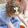 Picnic Plaid Leather Hair Bows-no slip leather hair bows no slip leather hair clips-Moo G Clips