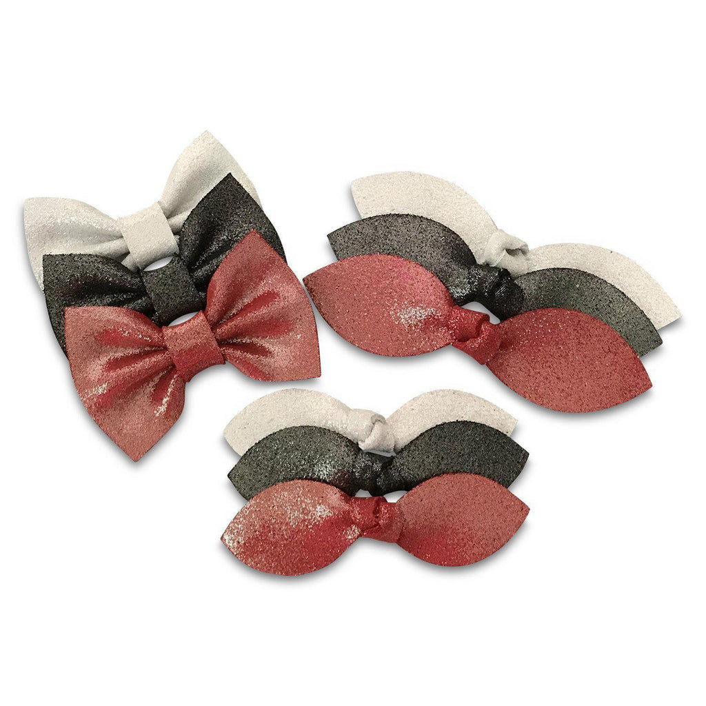 Regal Leather Hair Bows-no slip leather hair bows no slip leather hair clips-Moo G Clips
