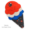 Patriotic Leather Rainbow & Ice Cream Cone Hair Clips-no slip leather hair bows no slip leather hair clips-Moo G Clips